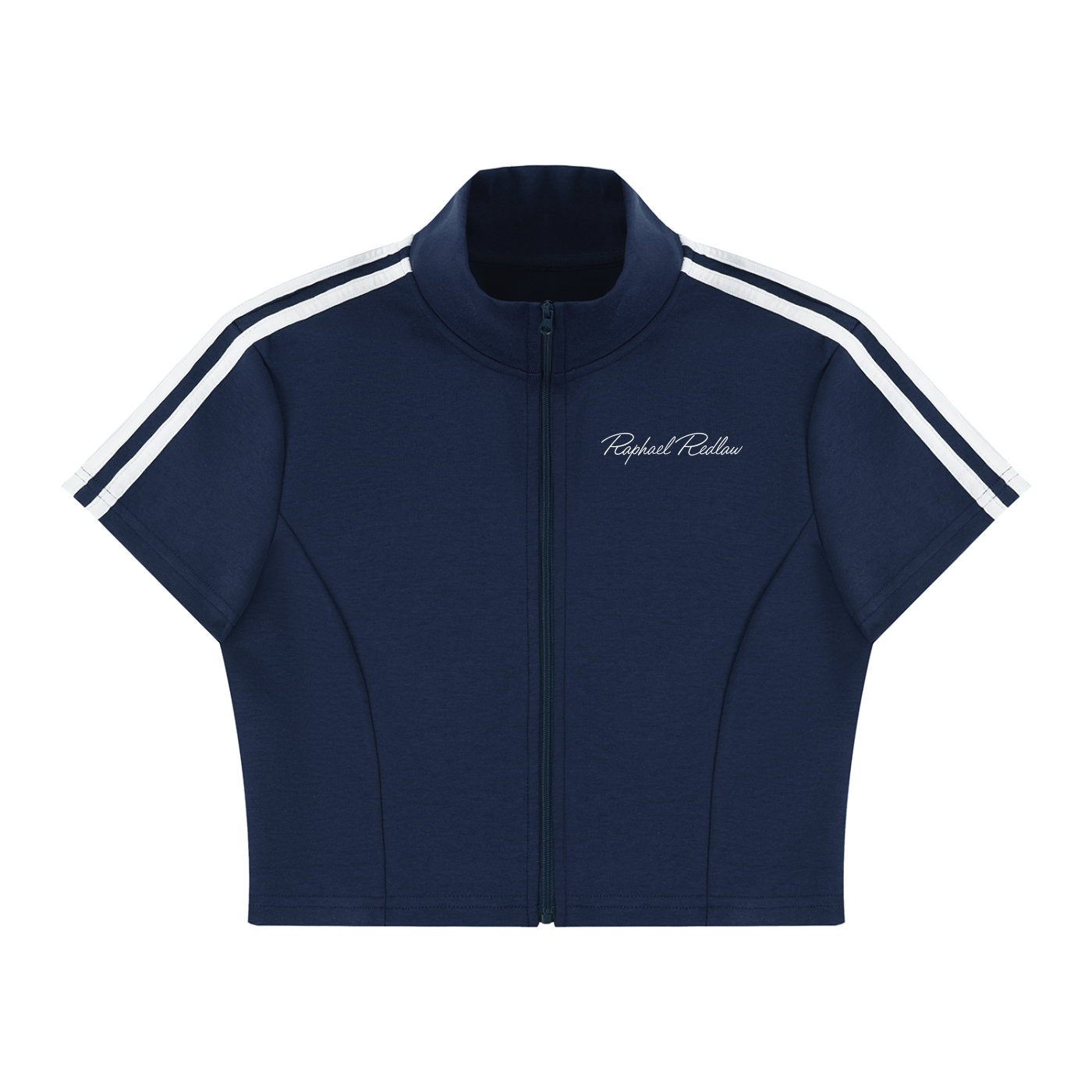 RR Cropped Full Zip Short Sleeve T-Shirt